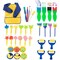 36 Piece Kids Painting Kit for Arts and Crafts with Foam Paint Brushes, Rollers and Stamps